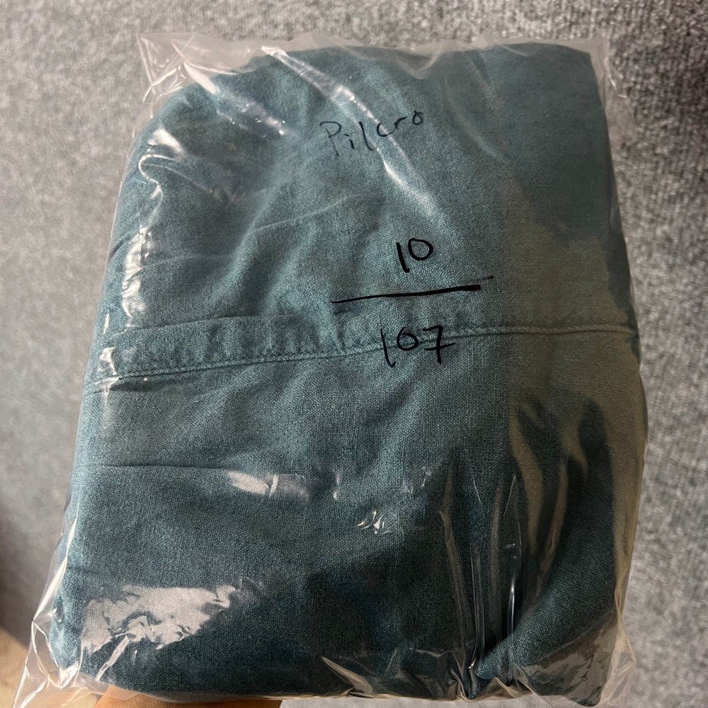 PILCRO by Urban Outfitters Smocked Bodice Linen‎ Blend Romper Teal XS - Picture 9 of 9